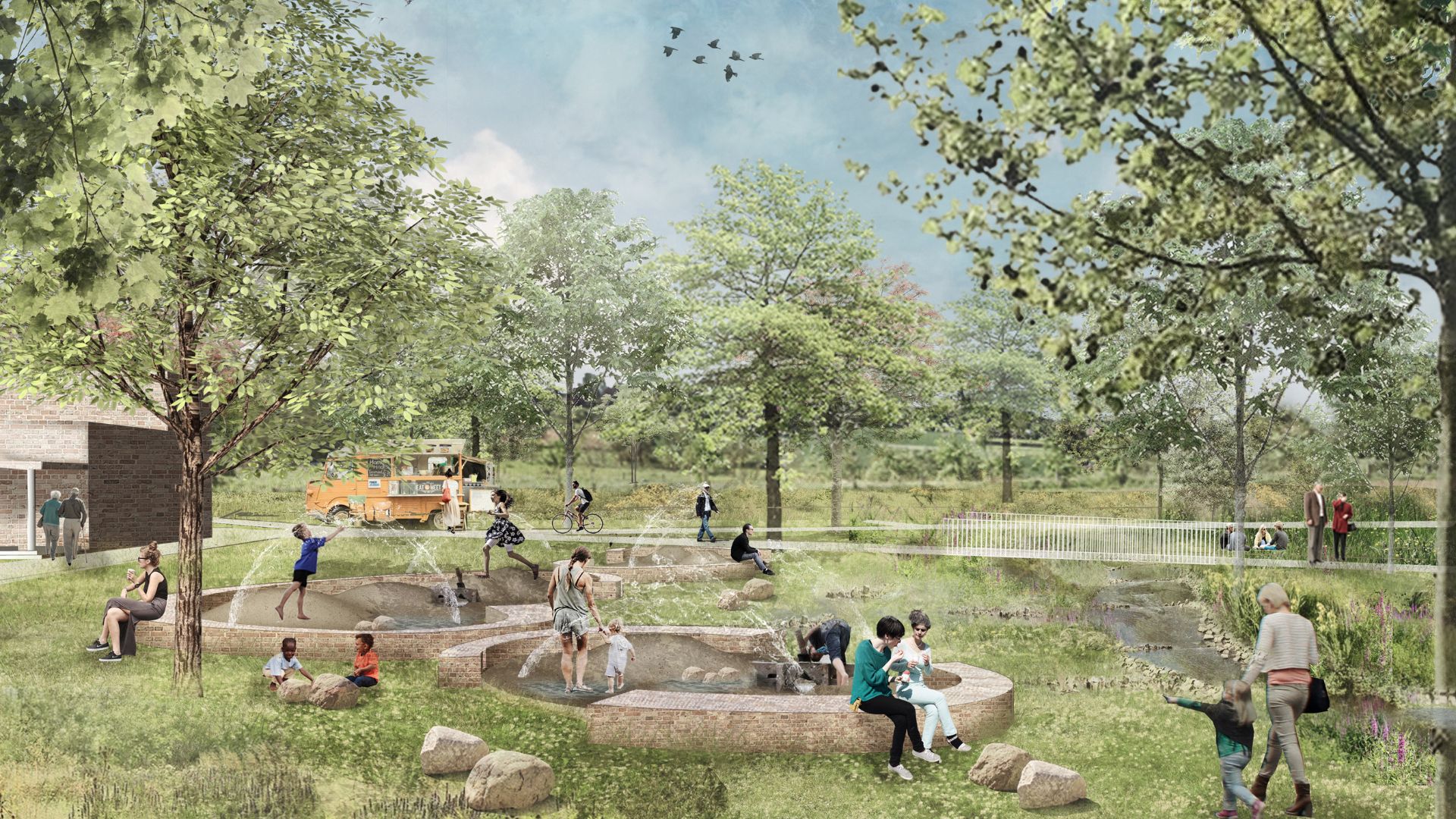 3D visualisatie van het project 'Alken Vallei 2030'