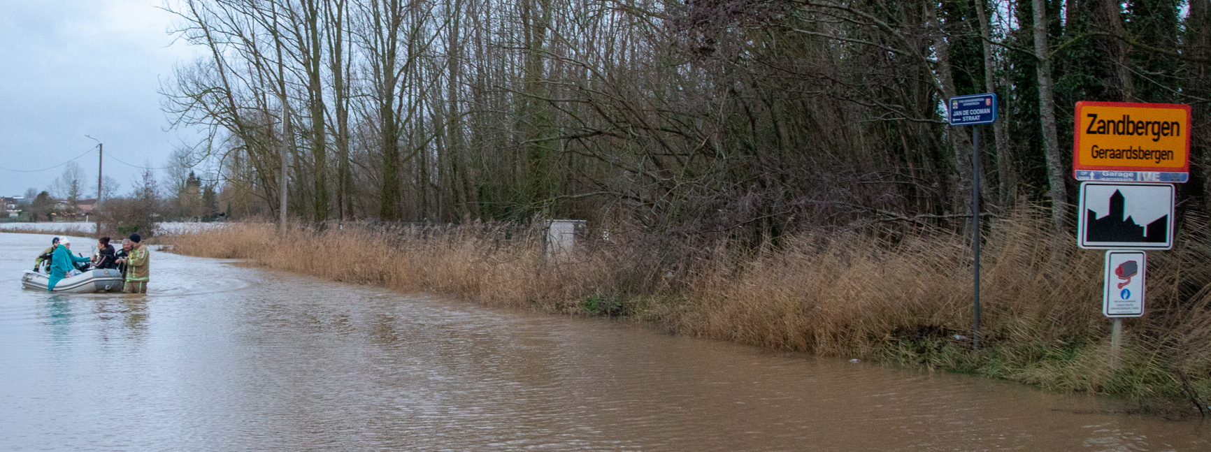 Wateroverlast in Zandbergen ©Sophie Richez