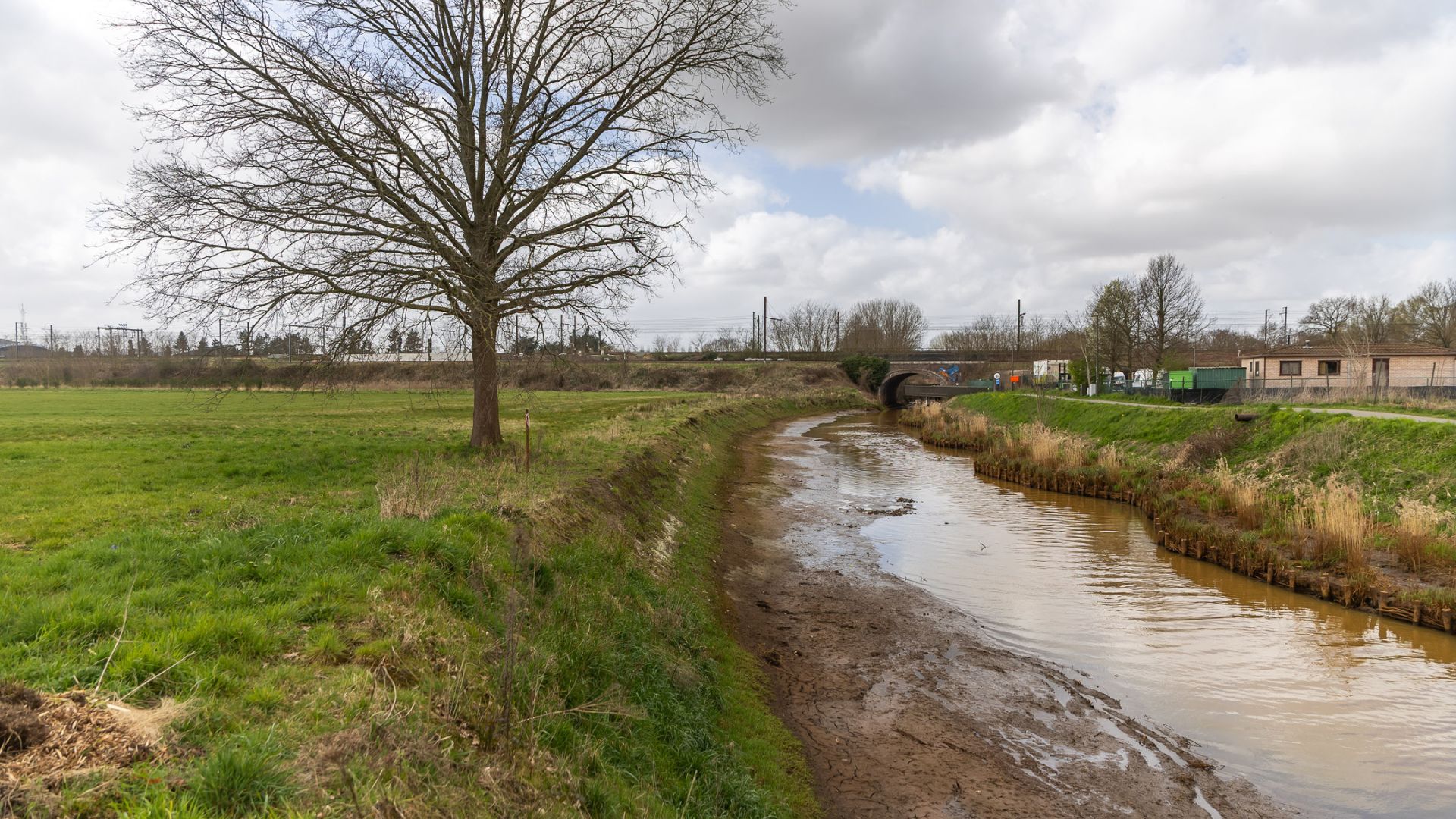 Herstelde oever van de Vrouwvliet