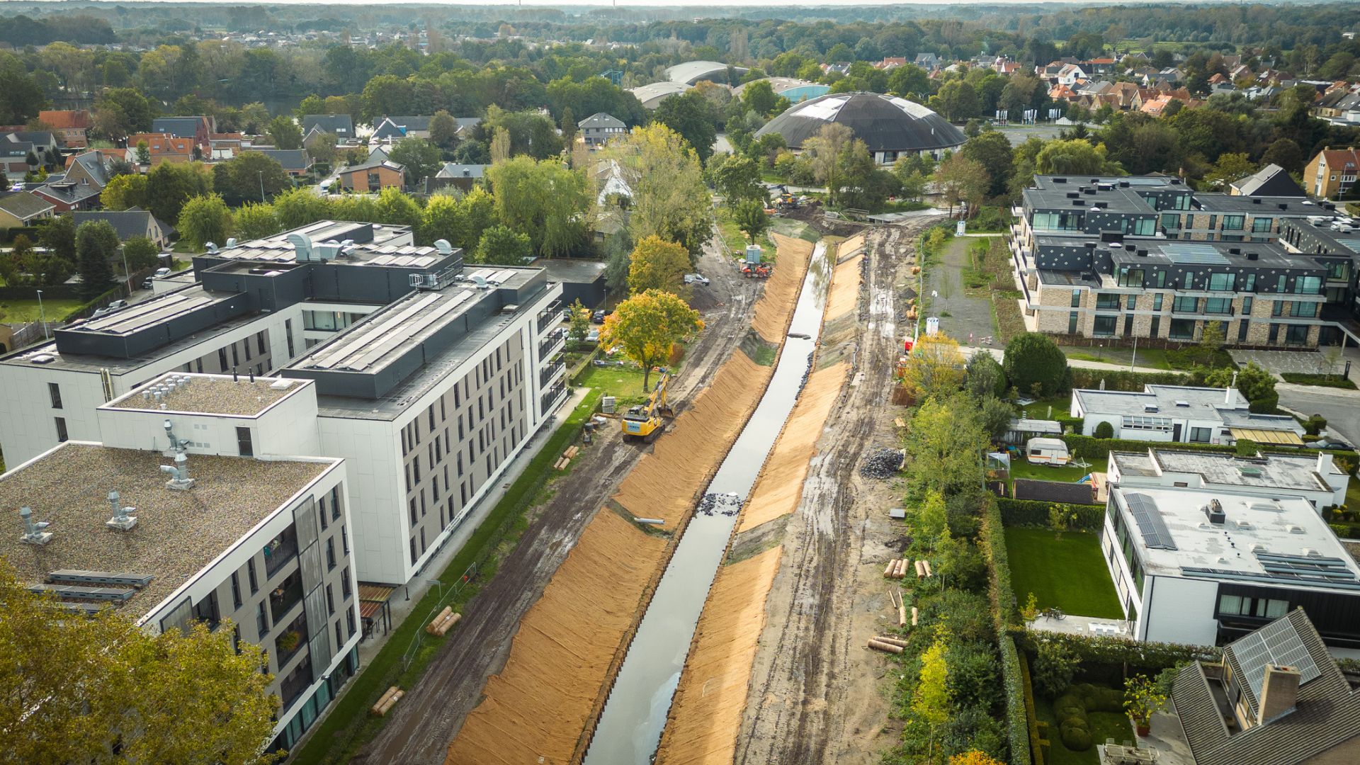 Dronebeeld opengelegde Kerkebeek