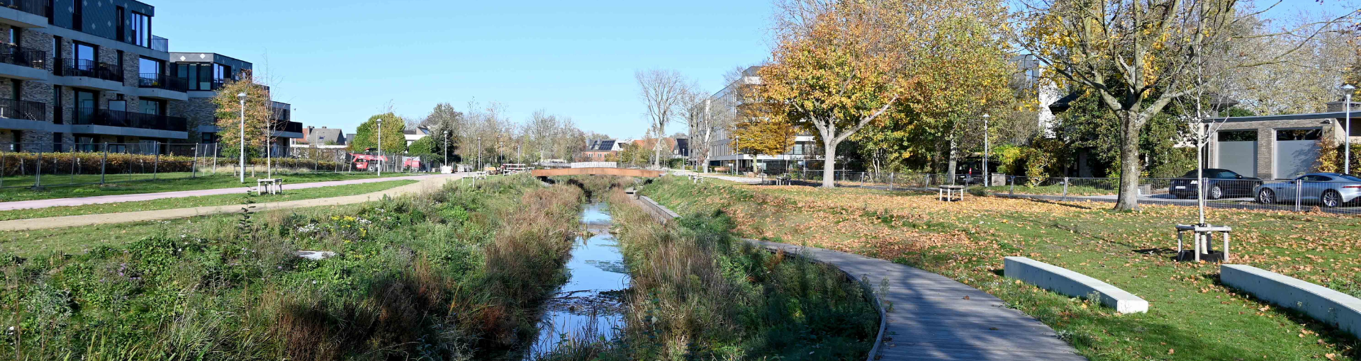 Opengelegde Kerkebeek in Brugge
