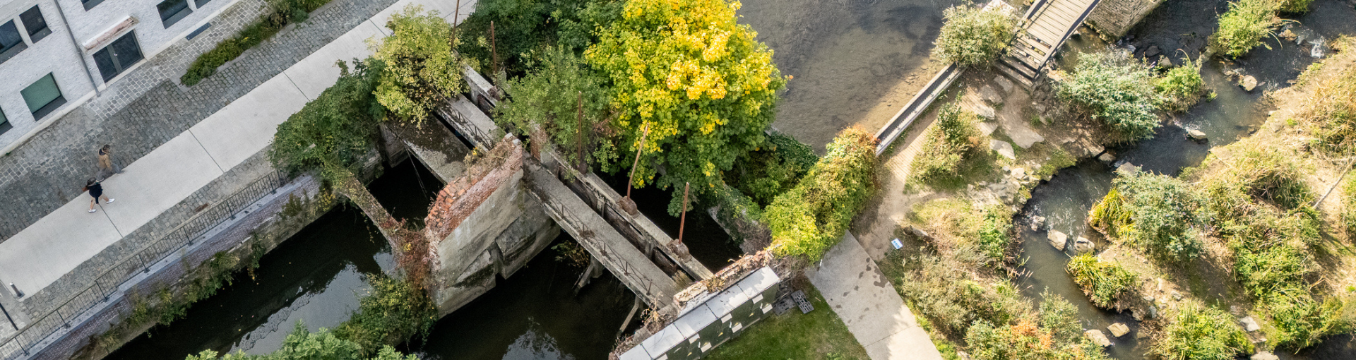 Sluismolen in het Sluispark in Leuven