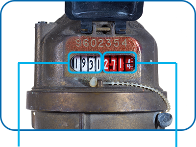 Foto: Watermeter verbruik